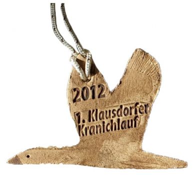 Medaille zum 1. Kranichlauf im Jahr 2012